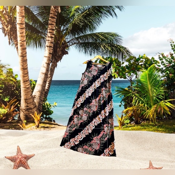 Hilo Hattie vintage hawaiian maxi dress size Large - Picture 2 of 16